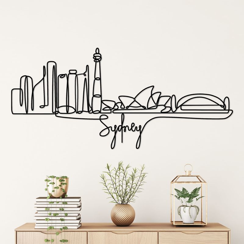 Casa si Gradina - Decoratiuni - Decoratiuni perete - Accesoriu decorativ de perete, Wallxpert, metal, negru, 120x52x1.5 cm - Infinity.ro