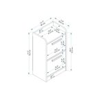 Casa si Gradina - Mobilier - Comode si corpuri - Noptiere - Noptiera, Hanah Home, pal melaminat, alb, 45x29.6x79.4 cm - Infinity.ro