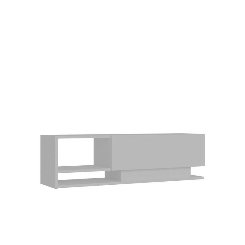 Casa si Gradina - Mobilier - Comode si corpuri - Comode - Comoda tv, Hanah Home, panou de particule acoperit cu melamina, alb, 120x35x31.8 cm - Infinity.ro
