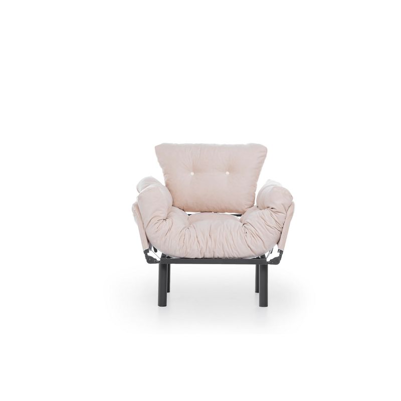 Casa si Gradina - Mobilier - Scaune si fotolii - Fotolii - Fotoliu cu aripi, Hanah Home, metal, crem, 95x85x70 cm - Infinity.ro