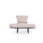 Casa si Gradina - Mobilier - Scaune si fotolii - Fotolii - Fotoliu cu aripi, Hanah Home, metal, crem, 95x85x70 cm - Infinity.ro