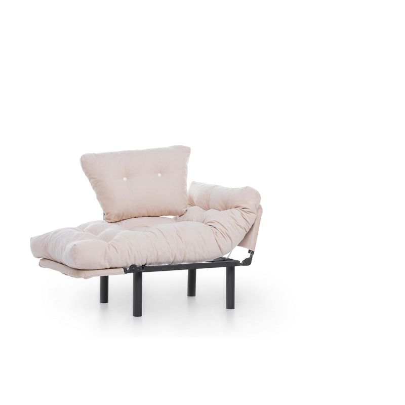 Casa si Gradina - Mobilier - Scaune si fotolii - Fotolii - Fotoliu cu aripi, Hanah Home, metal, crem, 95x85x70 cm - Infinity.ro