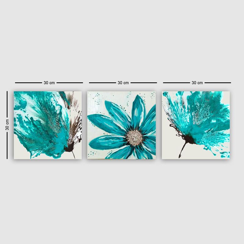 Casa si Gradina - Decoratiuni - Tablouri - Tablou decorativ set 3 piese, Wallxpert, panza, multicolor, 30x30 cm, 564RMY1109 - Infinity.ro