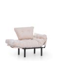 Casa si Gradina - Mobilier - Scaune si fotolii - Fotolii - Fotoliu cu aripi, Hanah Home, metal, crem, 95x85x70 cm - Infinity.ro