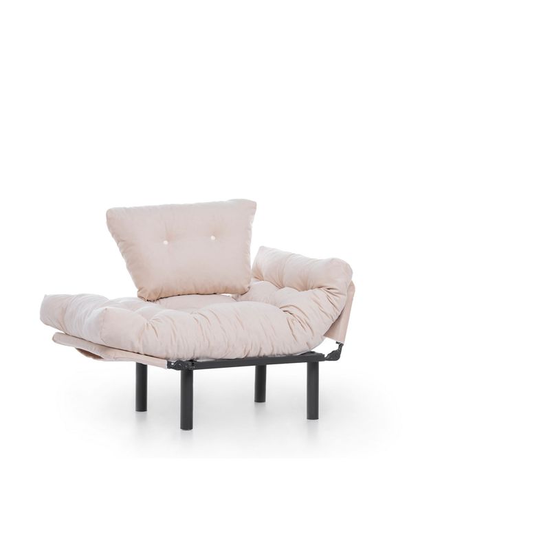 Casa si Gradina - Mobilier - Scaune si fotolii - Fotolii - Fotoliu cu aripi, Hanah Home, metal, crem, 95x85x70 cm - Infinity.ro
