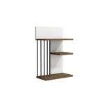 Casa si Gradina - Mobilier - Biblioteci si rafturi - Etajere - Etajera de perete, Hanah Home, pal melaminat, alb si nuc, 40x21,4x60 cm - Infinity.ro