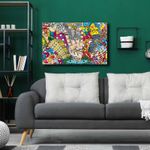 Casa si Gradina - Decoratiuni - Tablouri - Tablou decorativ, Wallxpert, panza, multicolor, 45x70 cm, rama lemn, 649THL1132 - Infinity.ro