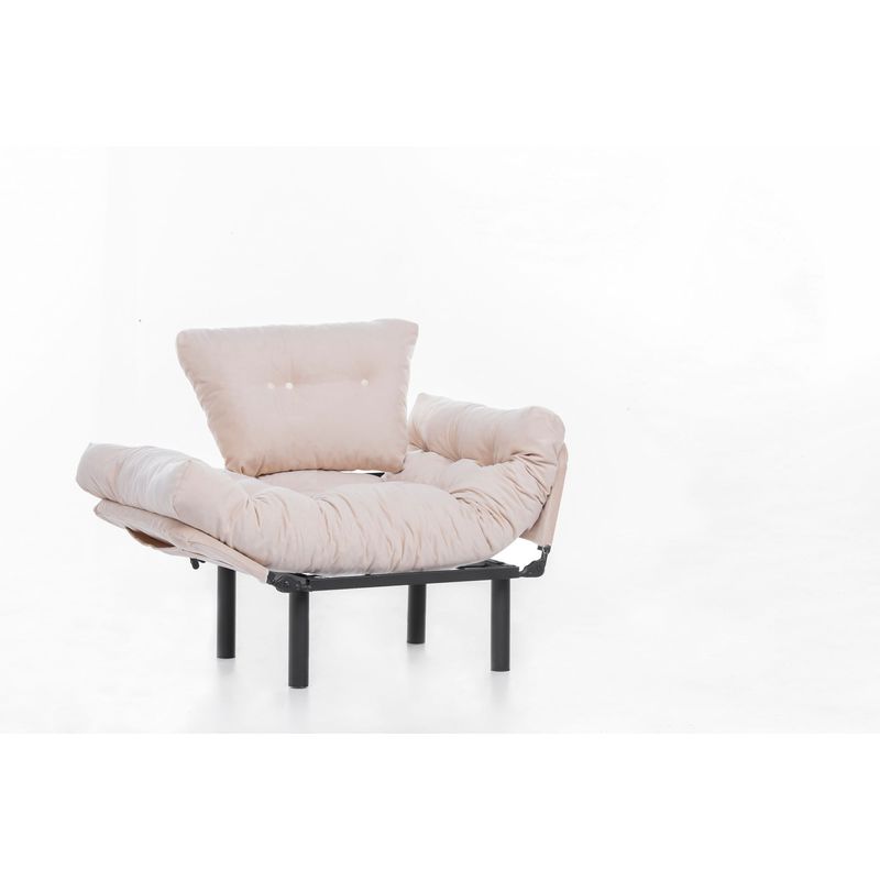 Casa si Gradina - Mobilier - Scaune si fotolii - Fotolii - Fotoliu cu aripi, Hanah Home, metal, crem, 95x85x70 cm - Infinity.ro