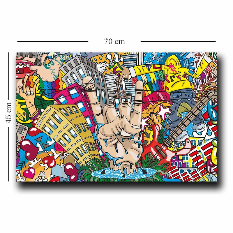 Casa si Gradina - Decoratiuni - Tablouri - Tablou decorativ, Wallxpert, panza, multicolor, 45x70 cm, rama lemn, 649THL1132 - Infinity.ro