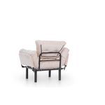 Casa si Gradina - Mobilier - Scaune si fotolii - Fotolii - Fotoliu cu aripi, Hanah Home, metal, crem, 95x85x70 cm - Infinity.ro