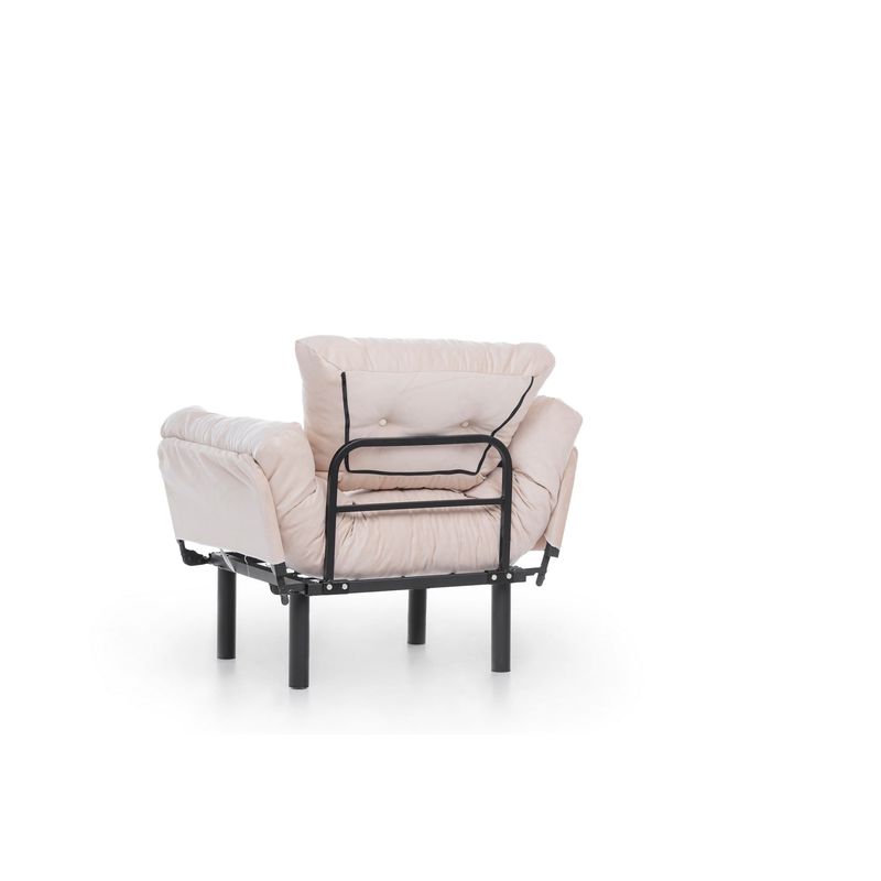 Casa si Gradina - Mobilier - Scaune si fotolii - Fotolii - Fotoliu cu aripi, Hanah Home, metal, crem, 95x85x70 cm - Infinity.ro