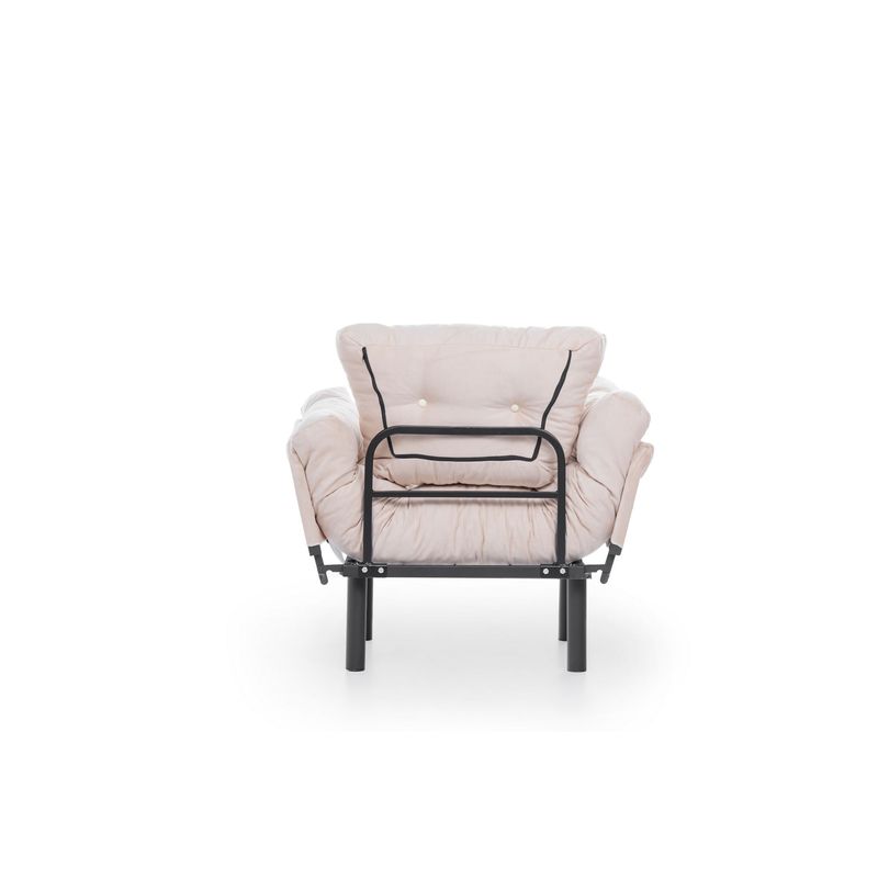 Casa si Gradina - Mobilier - Scaune si fotolii - Fotolii - Fotoliu cu aripi, Hanah Home, metal, crem, 95x85x70 cm - Infinity.ro