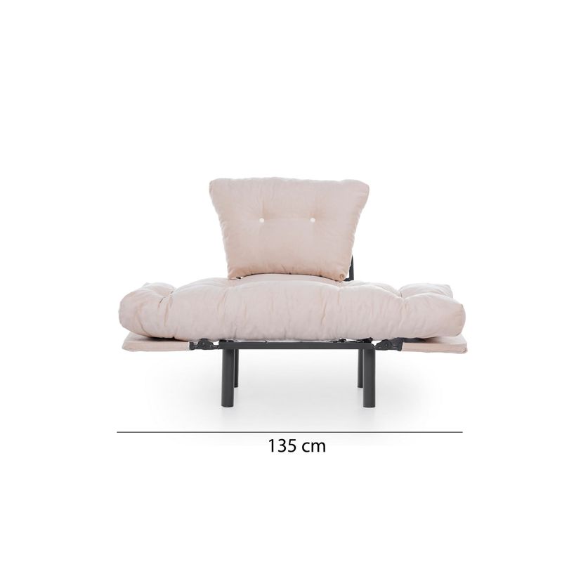 Casa si Gradina - Mobilier - Scaune si fotolii - Fotolii - Fotoliu cu aripi, Hanah Home, metal, crem, 95x85x70 cm - Infinity.ro