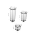 Casa si Gradina - Bucatarie si vesela - Organizare si depozitare bucatarie - Cutii alimentare - Set cutii depozitare, Hermia, plastic, antracit, 9 piese, diverse dimensiuni - Infinity.ro