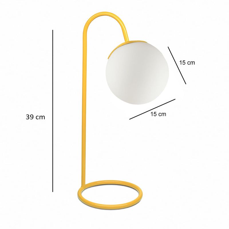 Casa si Gradina - Corpuri si surse de iluminat - Veioze si lampi - Veioze - Veioza, Opviq, metal, galben, 39 cm - Infinity.ro
