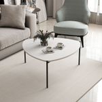 Casa si Gradina - Mobilier - Mese si birouri - Masute de cafea - Masuta de cafea, Hanah Home, pal melaminat, alb, 90x89x40 cm - Infinity.ro