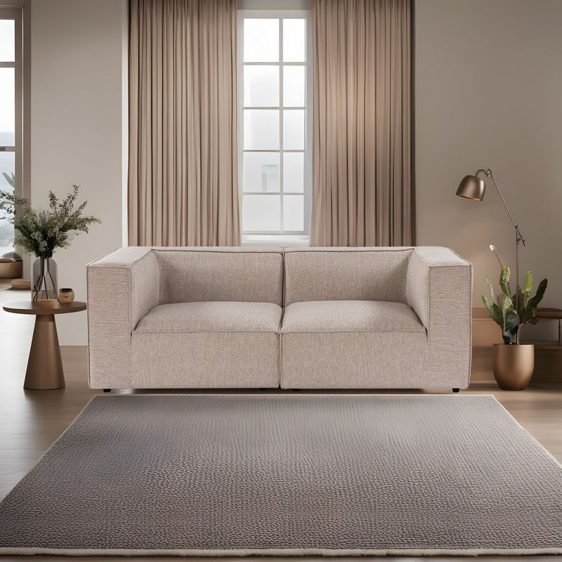 Casa si Gradina - Mobilier - Canapele si coltare - Canapele - Canapea 2 locuri, Atelier Del Sofa, lemn de carpen, stofa in, bej nisip, 190x95x65 cm - Infinity.ro