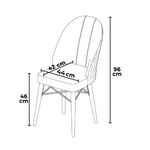 Casa si Gradina - Mobilier - Scaune si fotolii - Scaune - Set scaune, Hanah Home, metal, crem si alb, 44x42x96 cm, 4 piese - Infinity.ro