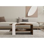Casa si Gradina - Mobilier - Mese si birouri - Masute de cafea - Masuta de cafea, Hanah Home, pal melaminat, nuc si alb, 80x50x35 cm - Infinity.ro