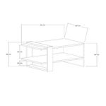 Casa si Gradina - Mobilier - Mese si birouri - Masute de cafea - Masuta de cafea, Hanah Home, pal melaminat, nuc si alb, 80x50x35 cm - Infinity.ro