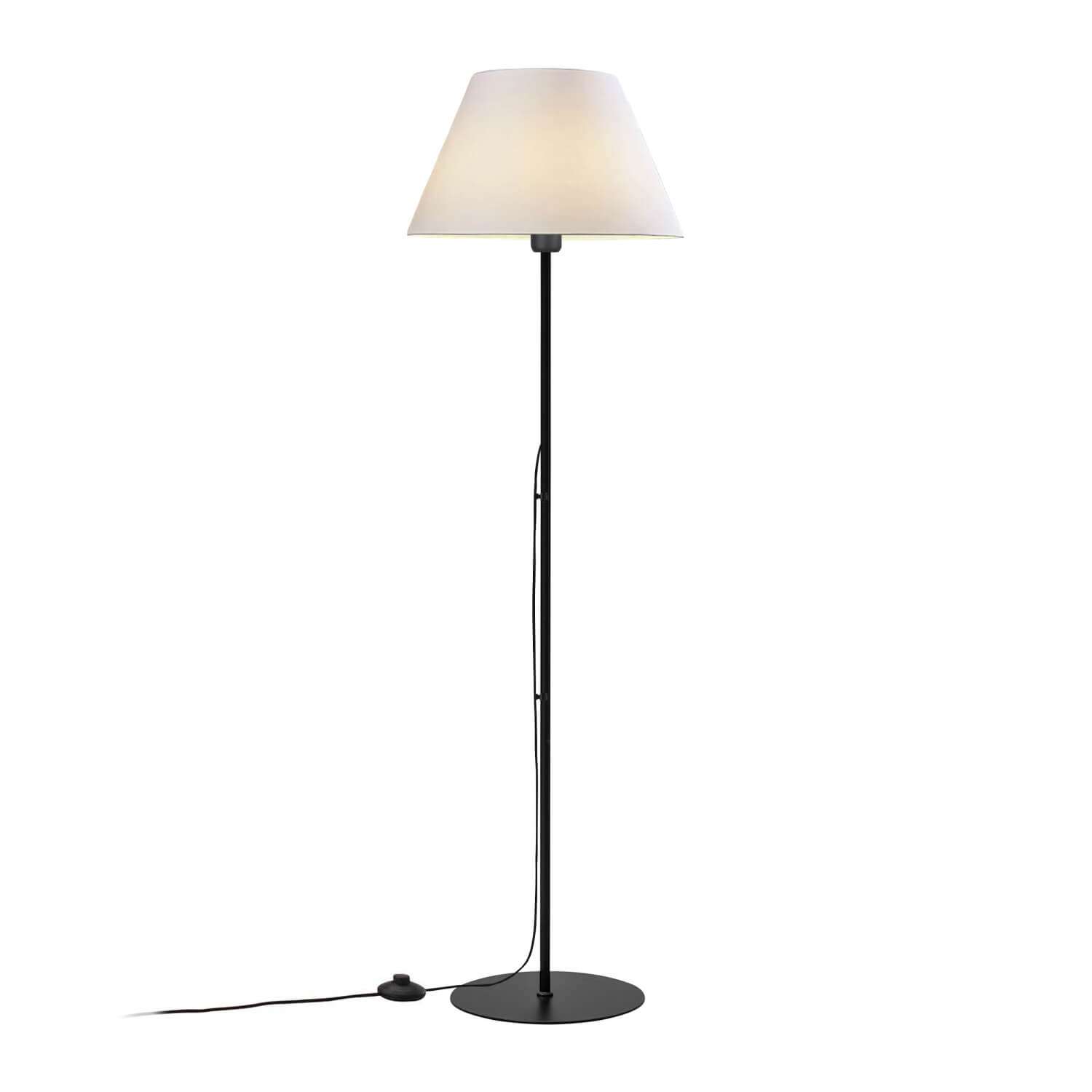 Lampadar, Opviq, metal, crem, 35x35x152 cm