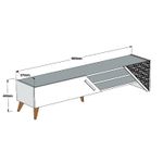 Casa si Gradina - Mobilier - Comode si corpuri - Comode - Comoda tv, Hanah Home, pal melaminat, alb, 180x40x37 cm, 845HCT5501 - Infinity.ro