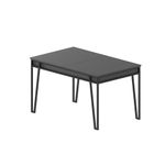 Casa si Gradina - Mobilier - Mese si birouri - Mese bucatarie si dining - Masa extensibila, Hanah Home, pal melaminat, antracit, 132x80x76 cm - Infinity.ro