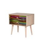 Casa si Gradina - Mobilier - Comode si corpuri - Noptiere - Noptiera, Hanah Home, pal melaminat, stejar sonoma, 60x40x61 cm, 863SPH3504 - Infinity.ro