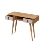 Casa si Gradina - Mobilier - Comode si corpuri - Console - Consola, Hanah Home, pal melaminat, stejar si alb, 100x30x87.6 cm - Infinity.ro