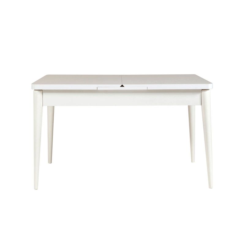 Casa si Gradina - Mobilier - Seturi de mobilier - Seturi mese si scaune - Set masa si scaune extensibile, Hanah Home, pal melaminat, alb piatra, 130x80x77 cm - Infinity.ro