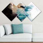 Casa si Gradina - Decoratiuni - Tablouri - Tablou decorativ, Wallxpert, mdf, multicolor, 60x115 cm, set 4 piese, 989EVS1225 - Infinity.ro