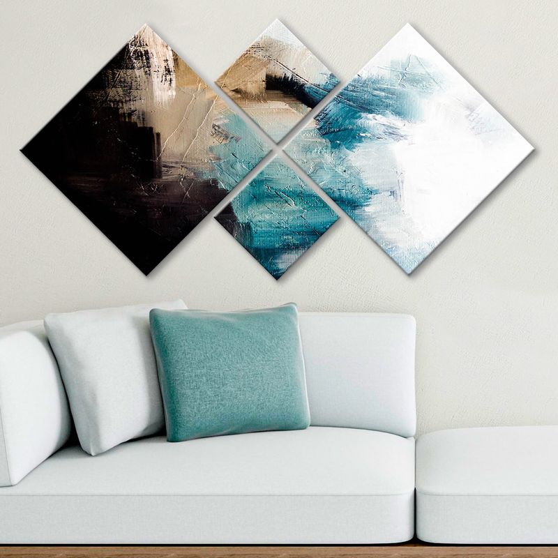 Casa si Gradina - Decoratiuni - Tablouri - Tablou decorativ, Wallxpert, mdf, multicolor, 60x115 cm, set 4 piese, 989EVS1225 - Infinity.ro