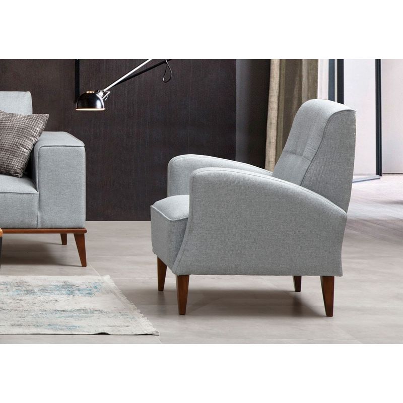 Casa si Gradina - Mobilier - Scaune si fotolii - Fotolii - Fotoliu, Hanah Home, poliester, gri, 76x72x92 cm - Infinity.ro
