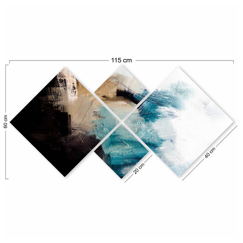 Casa si Gradina - Decoratiuni - Tablouri - Tablou decorativ, Wallxpert, mdf, multicolor, 60x115 cm, set 4 piese, 989EVS1225 - Infinity.ro