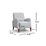 Casa si Gradina - Mobilier - Scaune si fotolii - Fotolii - Fotoliu, Hanah Home, poliester, gri, 76x72x92 cm - Infinity.ro