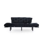 Casa si Gradina - Mobilier - Canapele si coltare - Canapele - Canapea extensibila 3 locuri, Hanah Home, metal, negru, 185x85x70 cm - Infinity.ro
