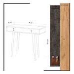 Casa si Gradina - Mobilier - Comode si corpuri - Console - Consola, Hanah Home, PAL melaminat, stejar si gri inchis, 80x30x87.6 cm - Infinity.ro