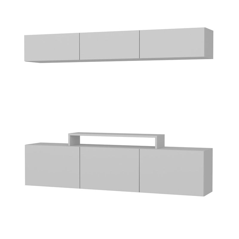 Casa si Gradina - Mobilier - Comode si corpuri - Comode - Comoda tv, Hanah Home, pal melaminat, alb, 180x40x37.4 cm - Infinity.ro