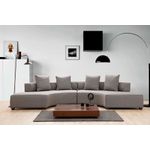Casa si Gradina - Mobilier - Canapele si coltare - Coltare - Coltar, Hanah Home, lemn fag si pal, gri, 360x105x70 cm, material textil - Infinity.ro