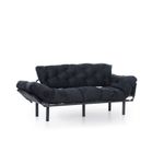 Casa si Gradina - Mobilier - Canapele si coltare - Canapele - Canapea extensibila 3 locuri, Hanah Home, metal, negru, 185x85x70 cm - Infinity.ro