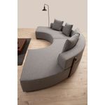 Casa si Gradina - Mobilier - Canapele si coltare - Coltare - Coltar, Hanah Home, lemn fag si pal, gri, 360x105x70 cm, material textil - Infinity.ro