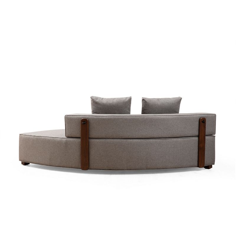Casa si Gradina - Mobilier - Canapele si coltare - Coltare - Coltar, Hanah Home, lemn fag si pal, gri, 360x105x70 cm, material textil - Infinity.ro