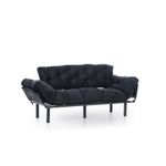 Casa si Gradina - Mobilier - Canapele si coltare - Canapele - Canapea extensibila 3 locuri, Hanah Home, metal, negru, 185x85x70 cm - Infinity.ro