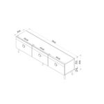 Casa si Gradina - Mobilier - Comode si corpuri - Comode - Comoda tv, Hanah Home, pal melaminat, antracit, 150x45x30 cm - Infinity.ro