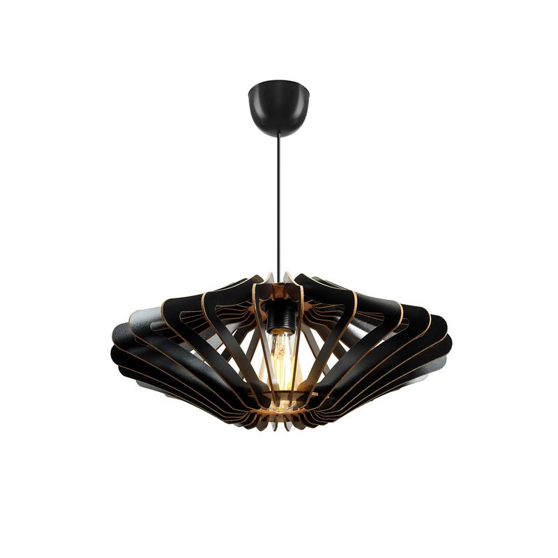 Casa si Gradina - Corpuri si surse de iluminat - Lustre si pendule - Candelabru, Opviq, mdf, negru, diametru 47 cm, inaltime 55 cm - Infinity.ro
