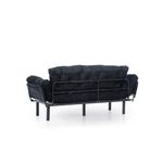 Casa si Gradina - Mobilier - Canapele si coltare - Canapele - Canapea extensibila 3 locuri, Hanah Home, metal, negru, 185x85x70 cm - Infinity.ro
