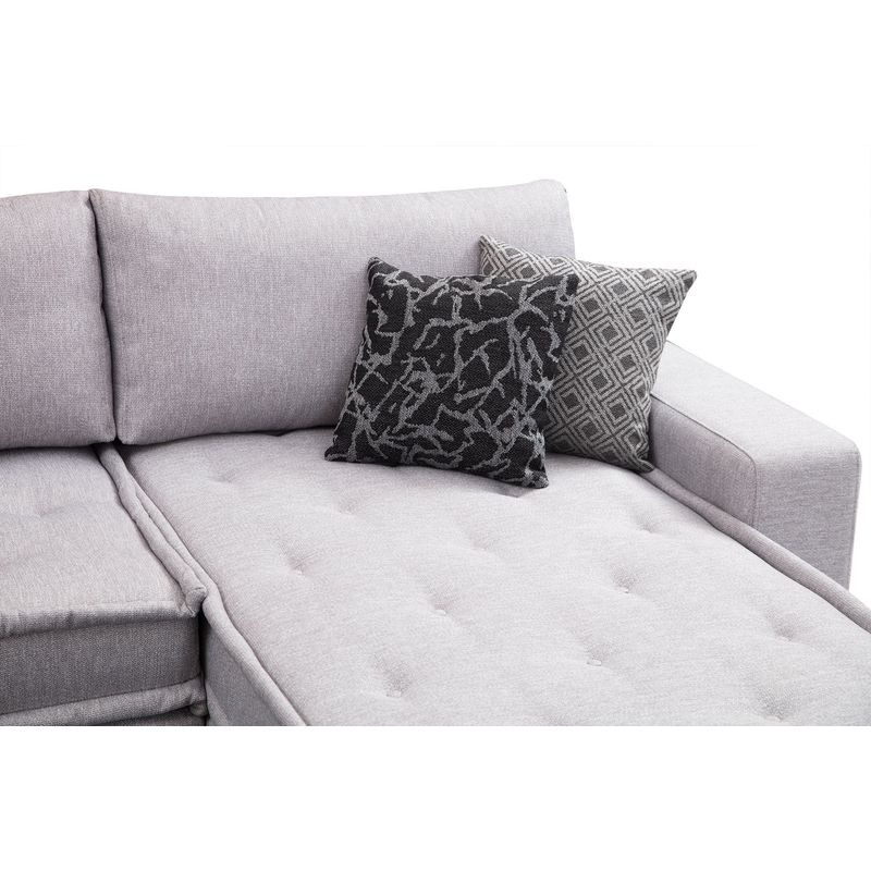 Casa si Gradina - Mobilier - Canapele si coltare - Coltare - Coltar, Atelier Del Sofa, lemn fag si pal, gri deschis, 296x350x190 cm - Infinity.ro
