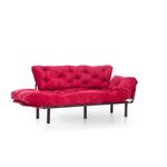 Casa si Gradina - Mobilier - Canapele si coltare - Canapele - Canapea extensibila, Hanah Home, metal, maro, 185x85x70 cm - Infinity.ro
