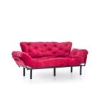Casa si Gradina - Mobilier - Canapele si coltare - Canapele - Canapea extensibila, Hanah Home, metal, maro, 185x85x70 cm - Infinity.ro