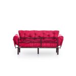 Casa si Gradina - Mobilier - Canapele si coltare - Canapele - Canapea extensibila, Hanah Home, metal, maro, 185x85x70 cm - Infinity.ro